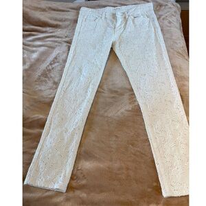 Isabel Marant Étoile white eyelet jeans 42/8-10